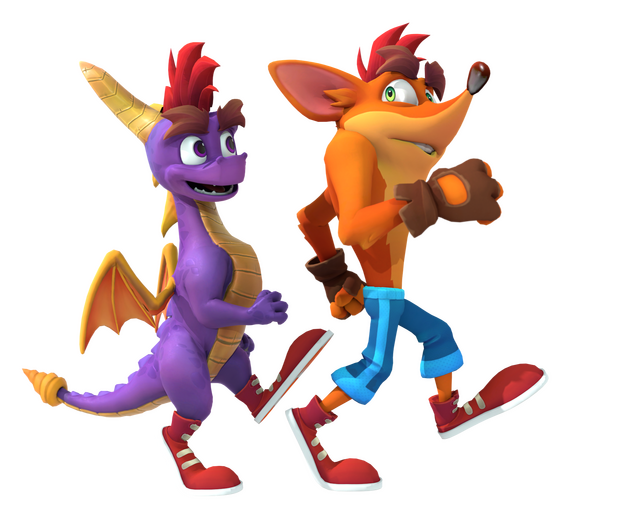 Spyro &amp; Crash - render